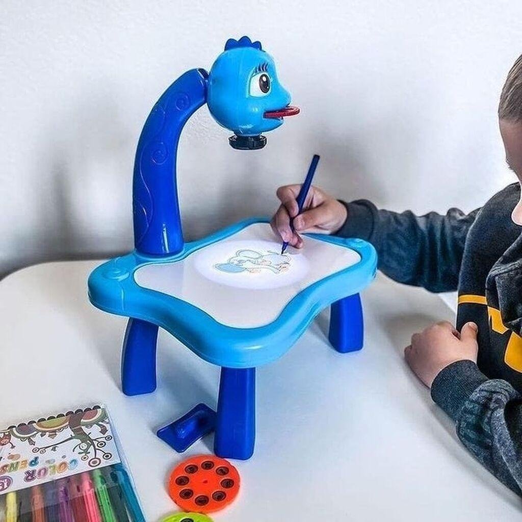 3-in-1 Kids Drawing Projector Table