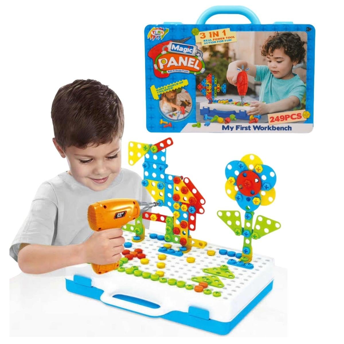JUGUETE PUZZLE MOSAICO CREATIVO DIDACTICO 249 PZAS CON TALADRO