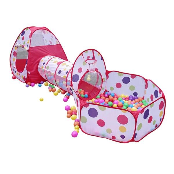 3-in-1 Play Tent with Tunnel & Ball Pit - Nesh Kids Store | Sri Lanka