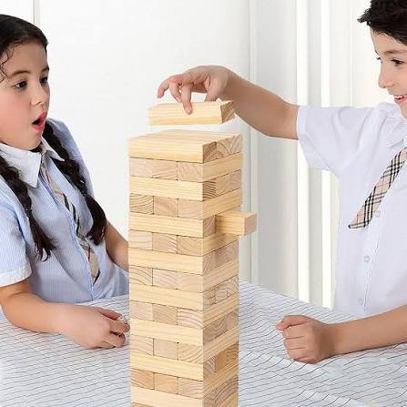 Classic Jenga Wooden Stacking Tower Board Game for Kids & Adults – Toynix