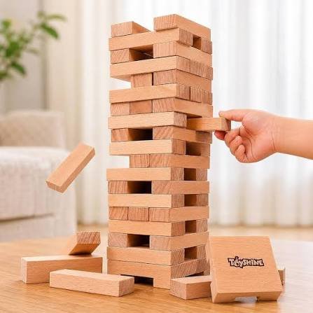 Buy Toyshine Wooden 54 Wooden Building Block, Party Game, Tumbling Tower Game for Kids and Adults Online at Low Prices in India - Amazon.in